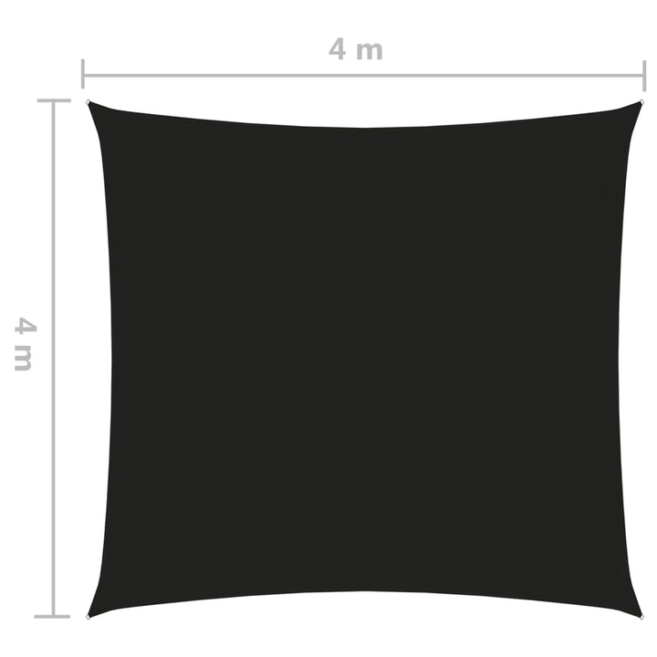 Zonnescherm vierkant 4x4 m oxford stof zwart