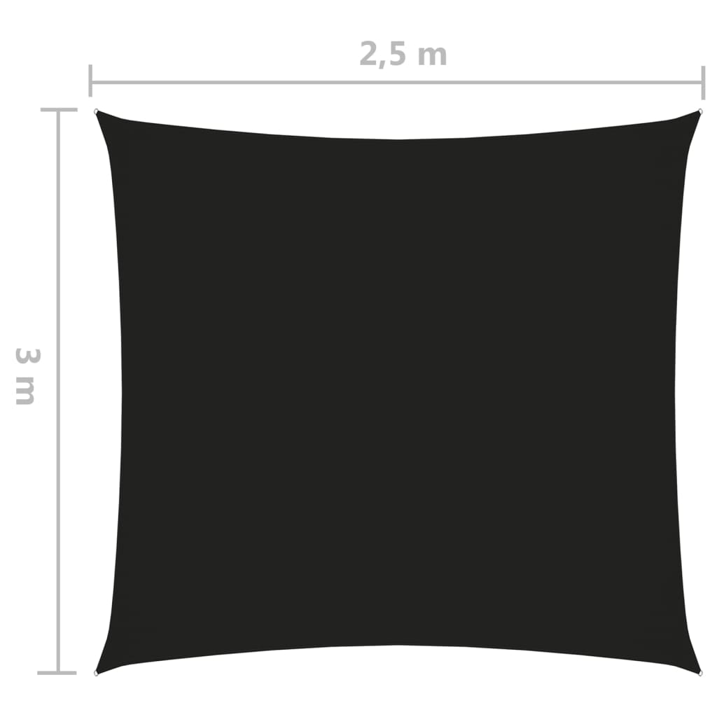 Zonnescherm rechthoekig 2,5x3 m oxford stof zwart