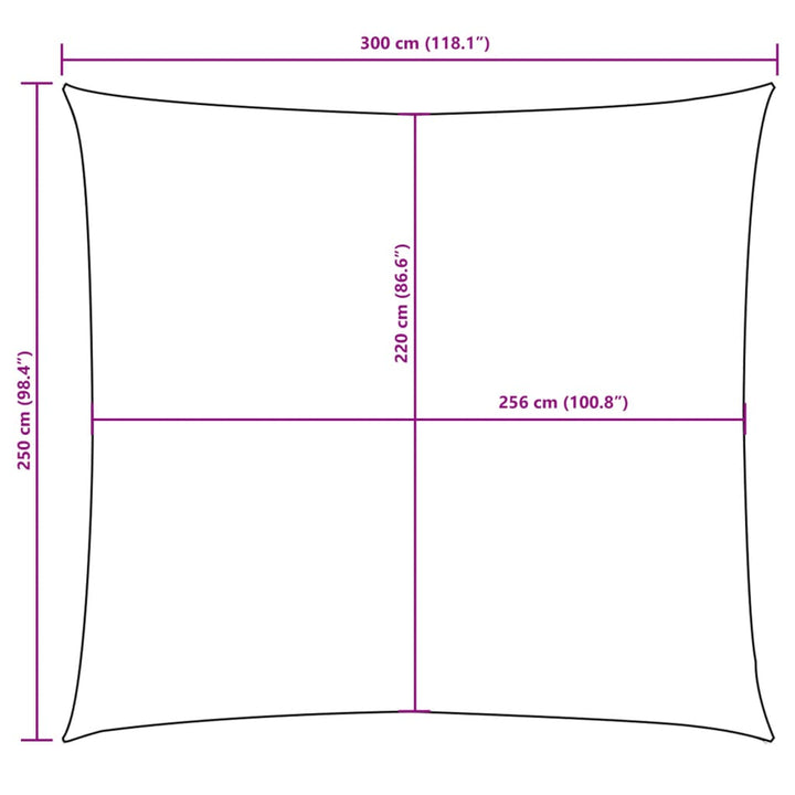 Zonnescherm rechthoekig 2,5x3 m oxford stof zwart