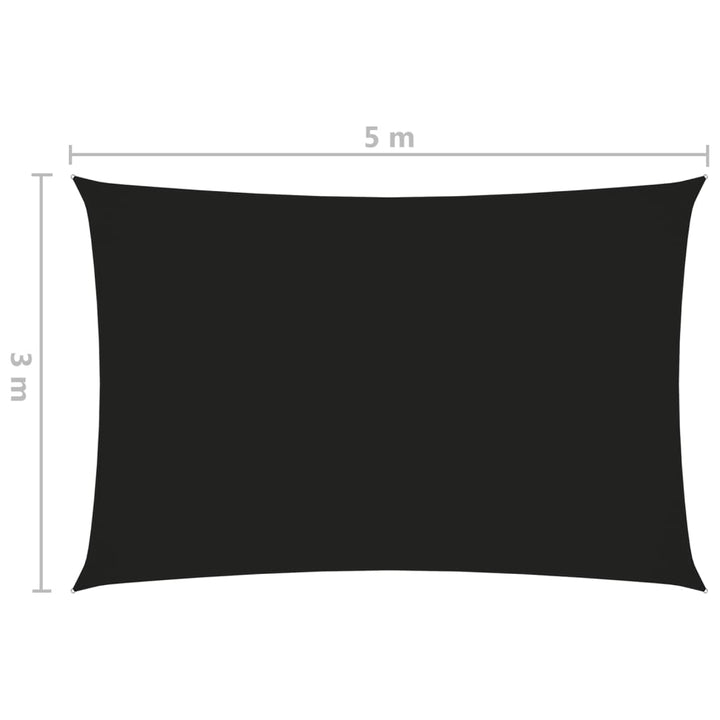 Zonnescherm rechthoekig 3x5 m oxford stof zwart