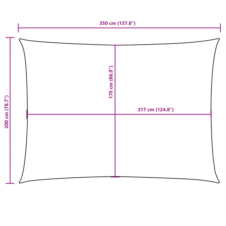 Zonnescherm rechthoekig 2x3,5 m oxford stof bruin