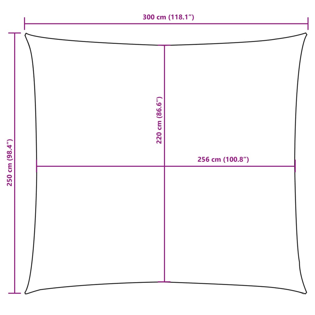 Zonnescherm rechthoekig 2,5x3 m oxford stof bruin