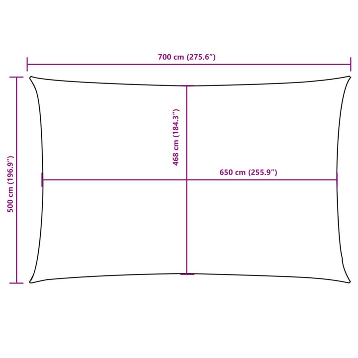 Zonnescherm rechthoekig 5x7 m oxford stof bruin