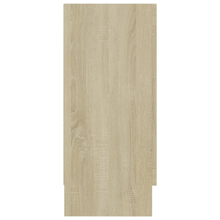 Vitrinekast 120x30,5x70 cm bewerkt hout sonoma eikenkleurig