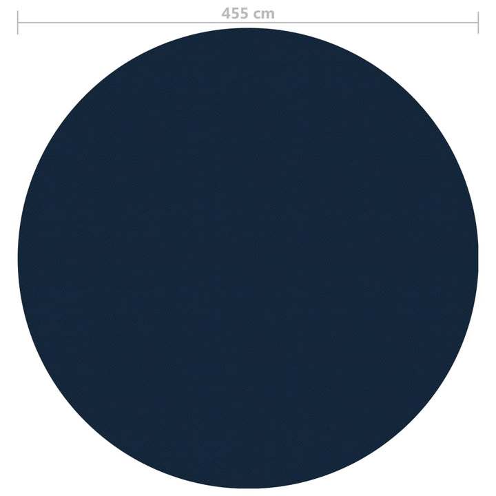 Zwembadfolie solar drijvend 455 cm PE zwart en blauw