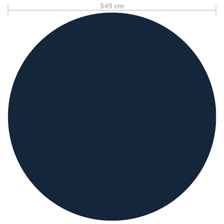 Zwembadfolie solar drijvend 549 cm PE zwart en blauw
