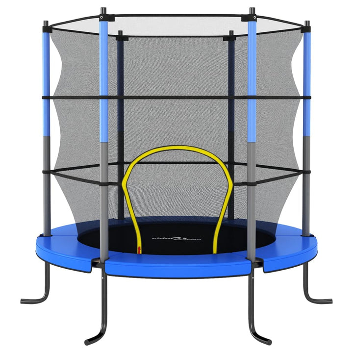 Trampoline met veiligheidsnet rond 140x160 cm blauw