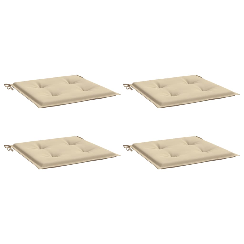 Tuinstoelkussens 4 st 50x50x3 cm oxford stof beige