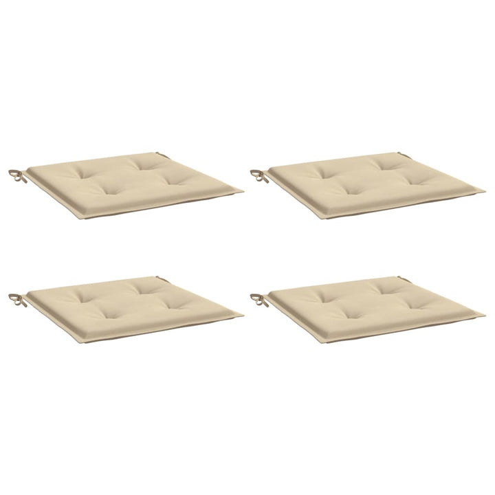 Tuinstoelkussens 4 st 50x50x3 cm oxford stof beige