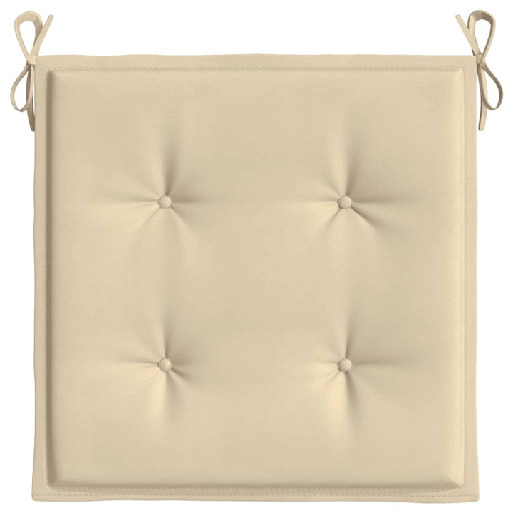 Tuinstoelkussens 4 st 50x50x3 cm oxford stof beige