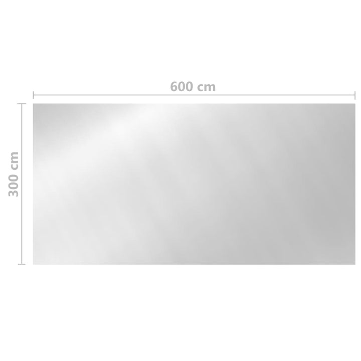 Zwembadhoes 600x300 cm PE zilverkleurig