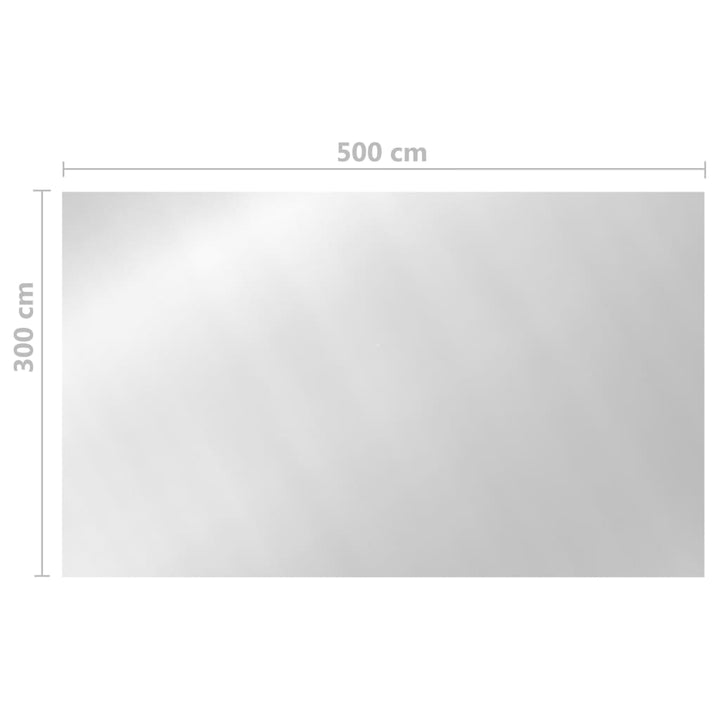 Zwembadhoes rechthoekig 500x300 cm PE zilverkleurig