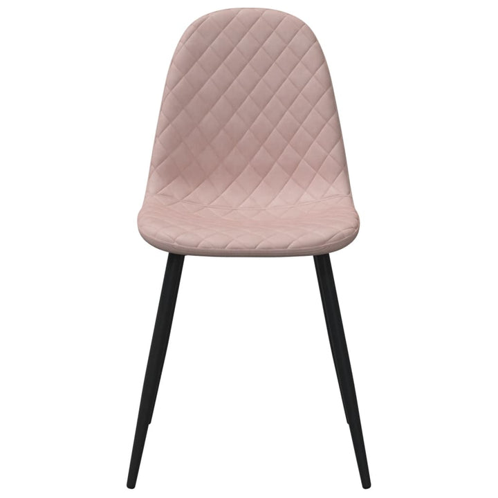 Eetkamerstoelen 2 st fluweel roze