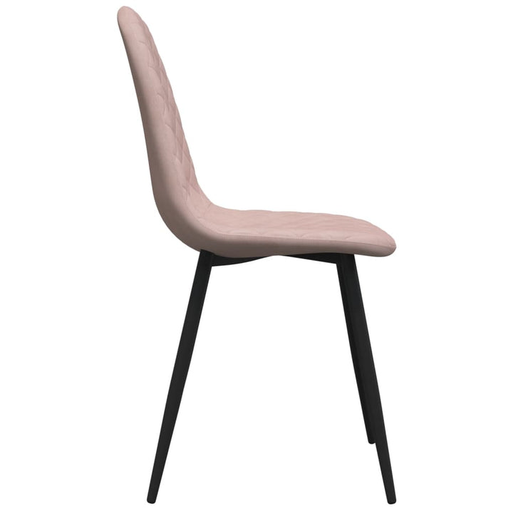 Eetkamerstoelen 2 st fluweel roze