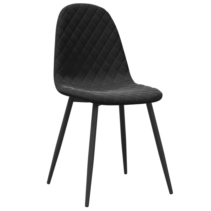 Eetkamerstoelen 2 st fluweel zwart