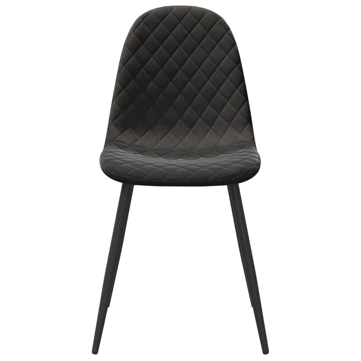 Eetkamerstoelen 2 st fluweel zwart