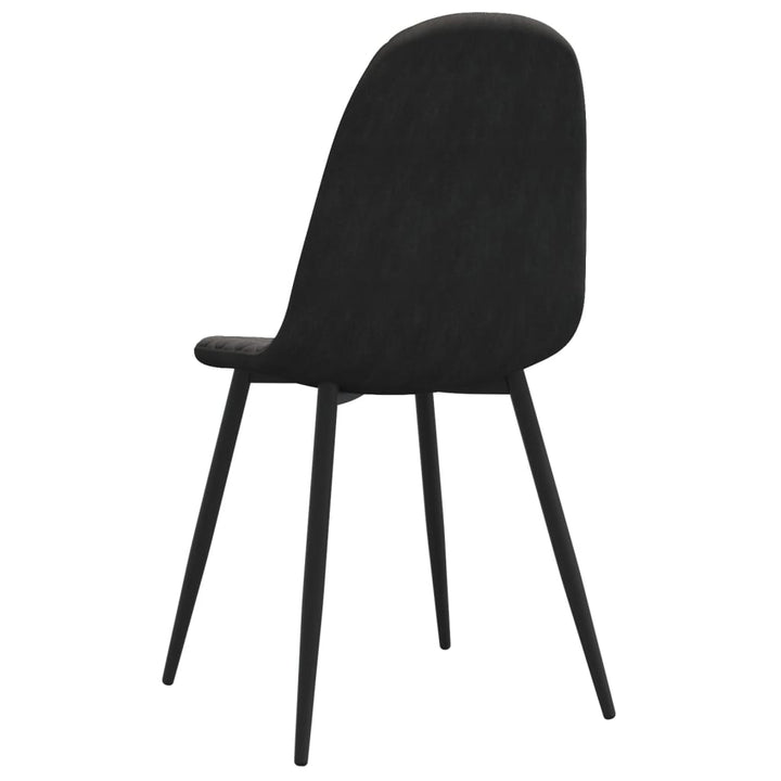 Eetkamerstoelen 2 st fluweel zwart