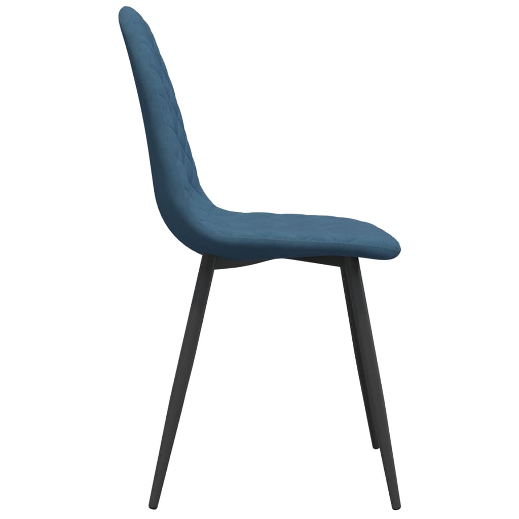 Eetkamerstoelen 4 st fluweel blauw