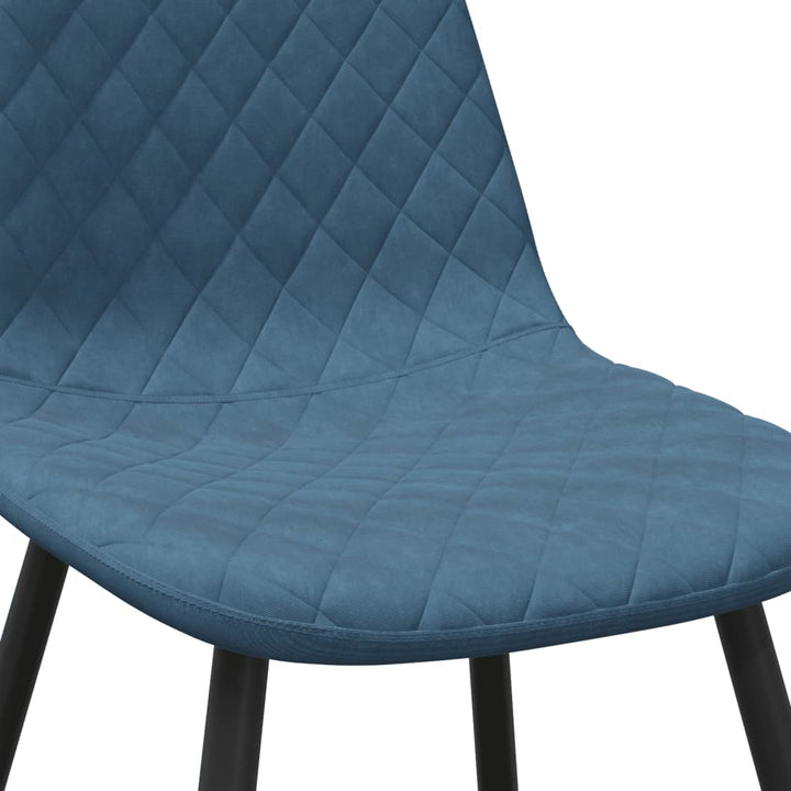 Eetkamerstoelen 4 st fluweel blauw