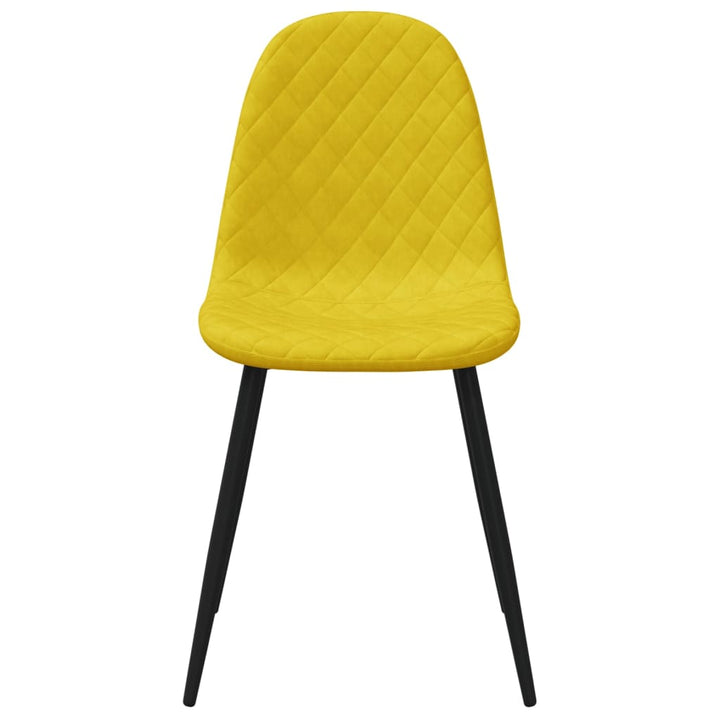 Eetkamerstoelen 4 st fluweel mosterdgeel