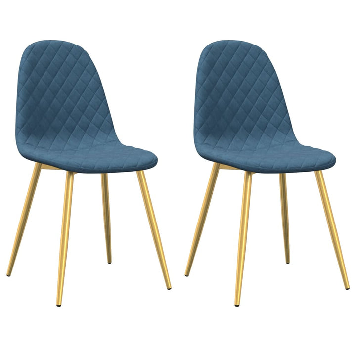 Eetkamerstoelen 2 st fluweel blauw