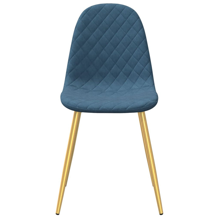 Eetkamerstoelen 2 st fluweel blauw