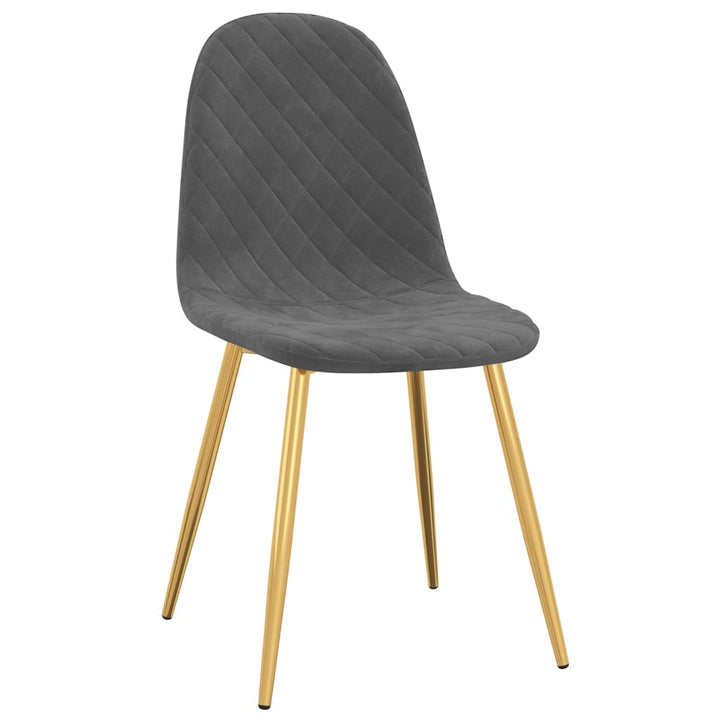 Eetkamerstoelen 2 st fluweel donkergrijs