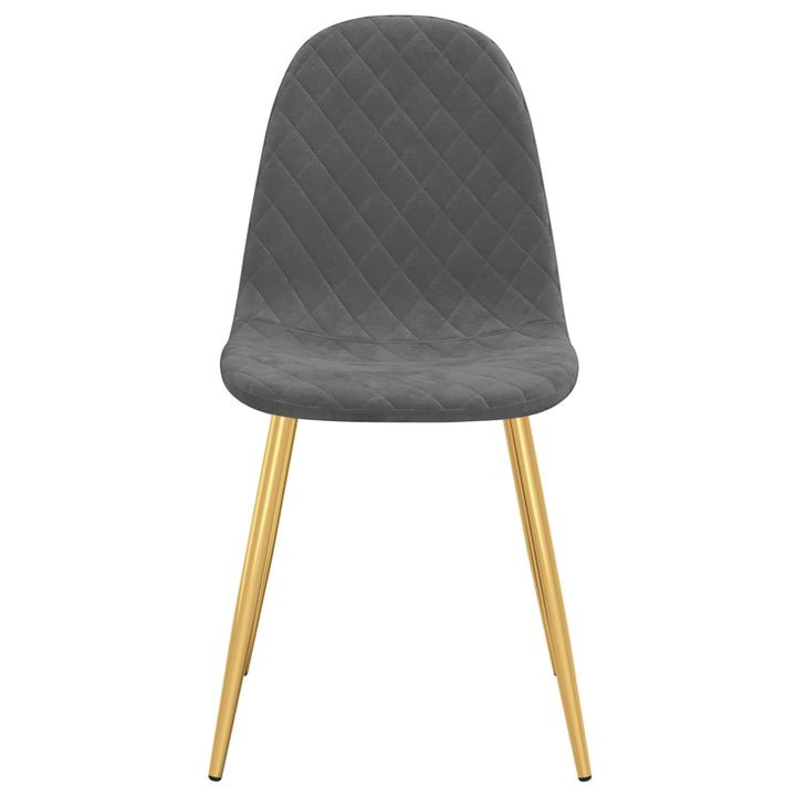 Eetkamerstoelen 2 st fluweel donkergrijs