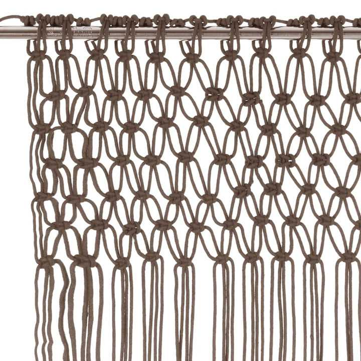 Gordijn macramé 140x240 cm katoen taupe