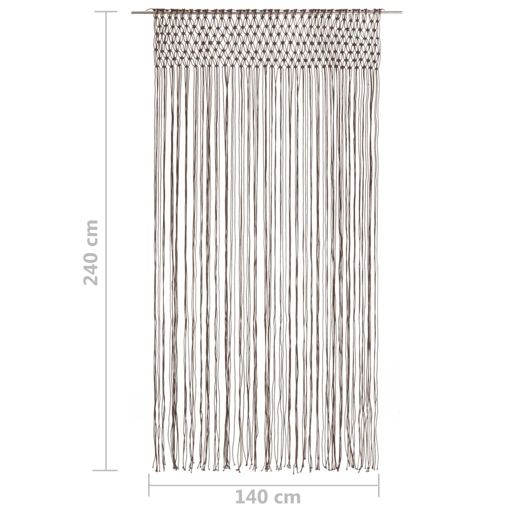 Gordijn macramé 140x240 cm katoen taupe