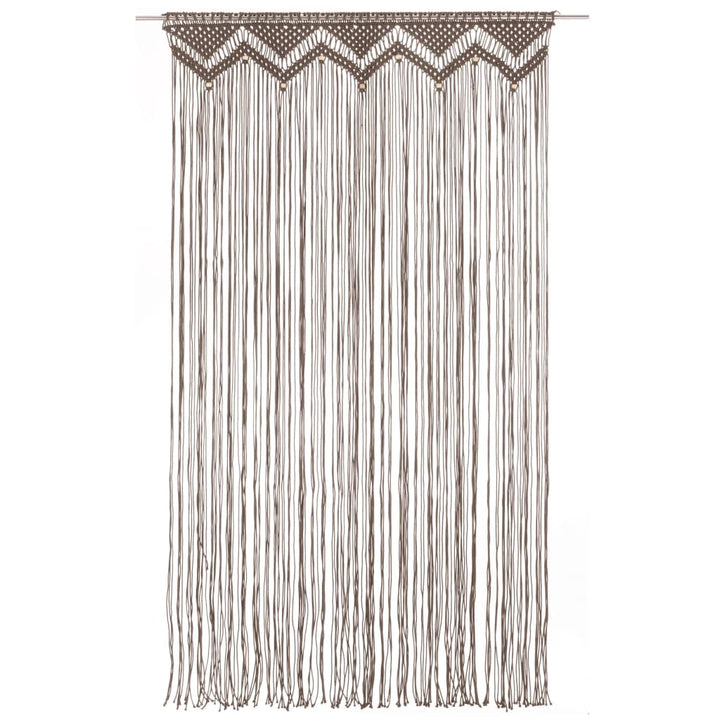 Gordijn macramé 140x240 cm katoen taupe