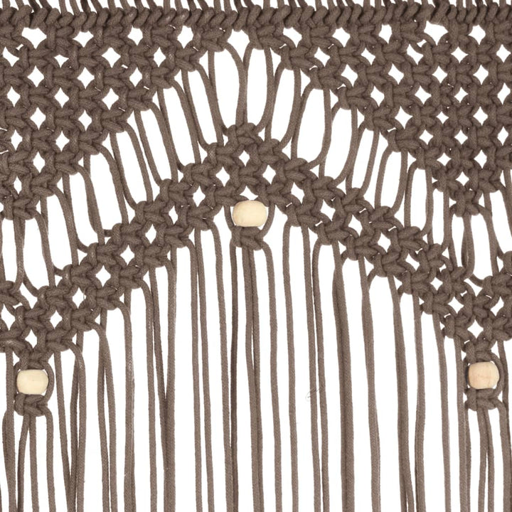 Gordijn macramé 140x240 cm katoen taupe