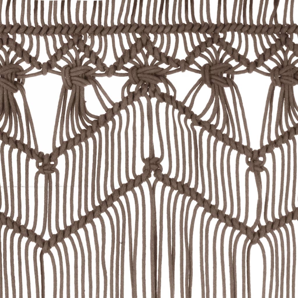 Gordijn macramé 140x240 cm katoen taupe