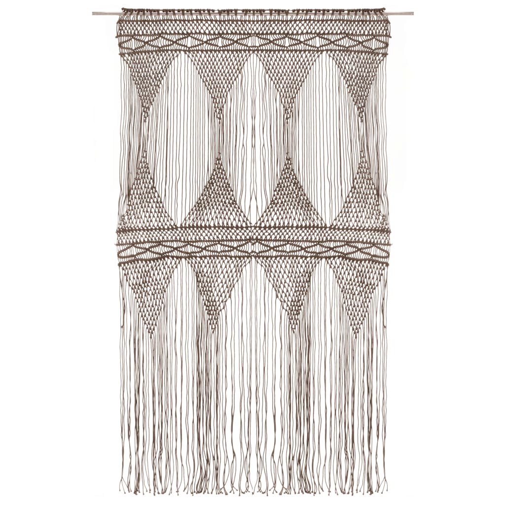 Gordijn macramé 140x240 cm katoen taupe