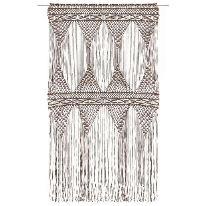 Gordijn macramé 140x240 cm katoen taupe