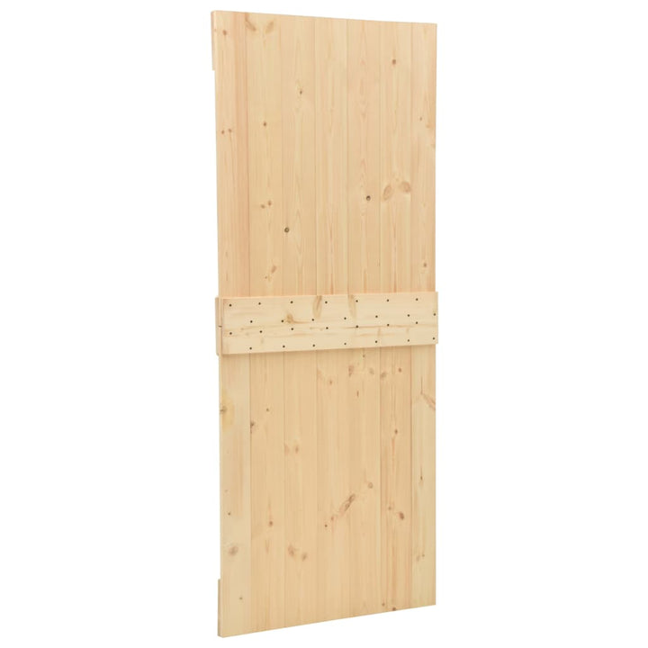 Schuifdeur met beslag 80x210 cm massief groenhout