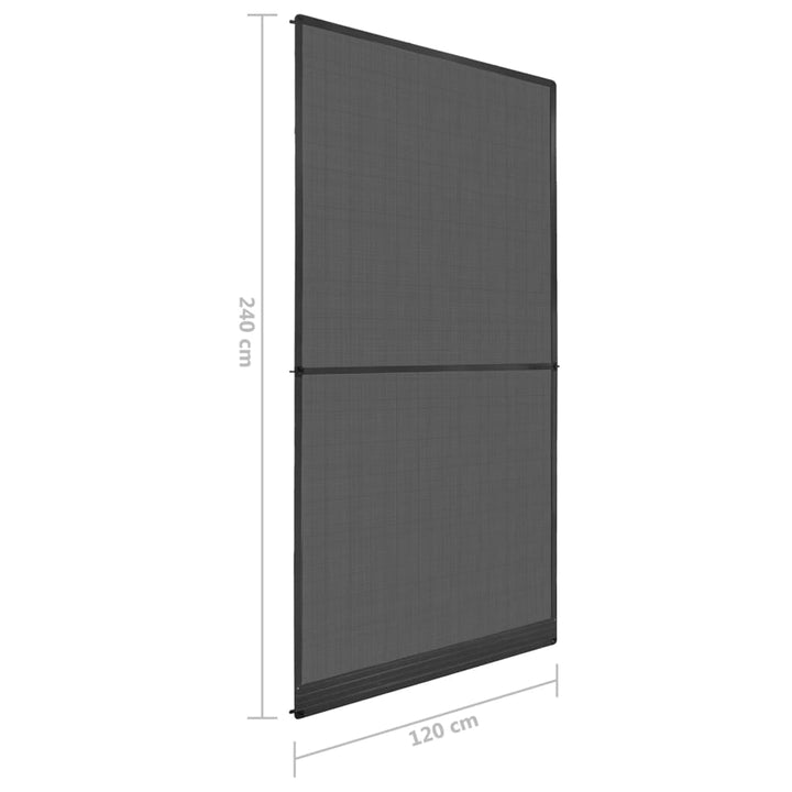 Hordeur met scharnieren 120x240 cm antraciet