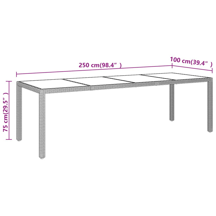 11-delige Tuinset poly rattan beige