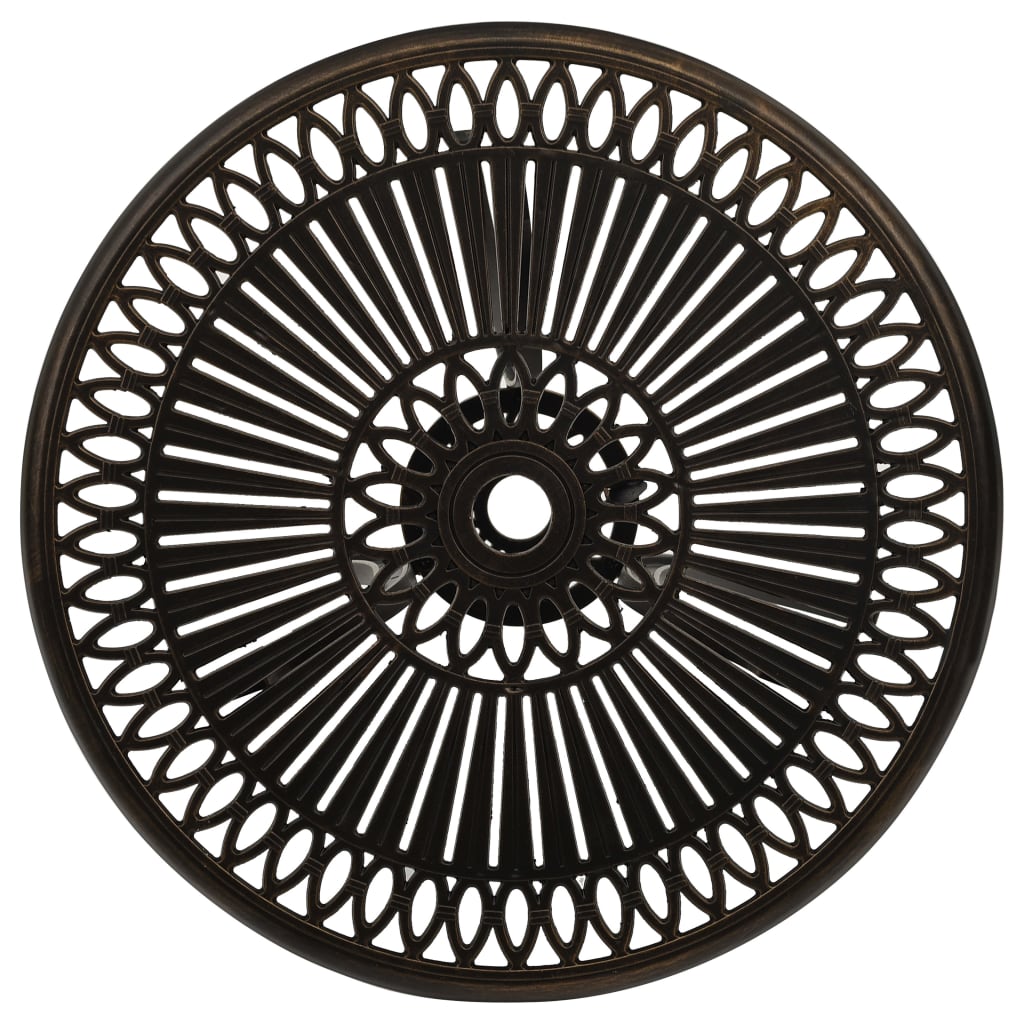 Tuintafel 62x62x65 cm gietaluminium bronskleurig