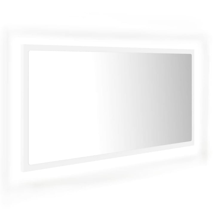 Badkamerspiegel LED 90x8,5x37 cm acryl wit