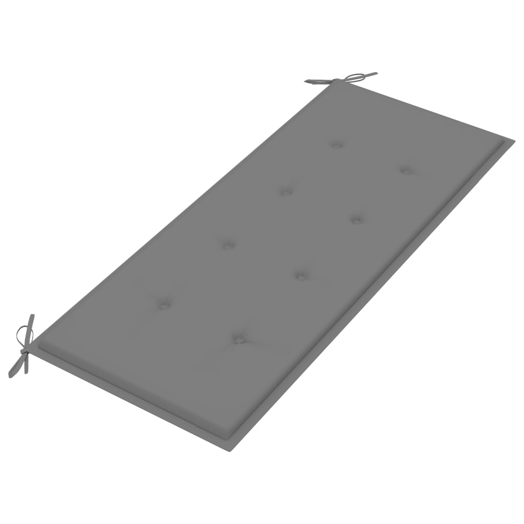 Bank Batavia met grijs kussen 120 cm massief teakhout