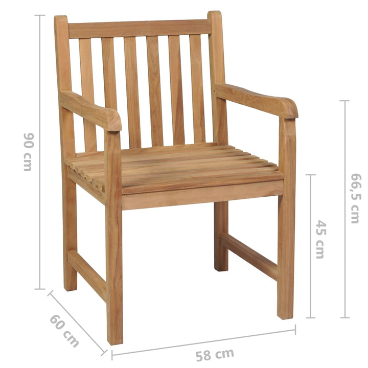 Tuinstoelen 2 st met koningsblauwe kussens massief teakhout