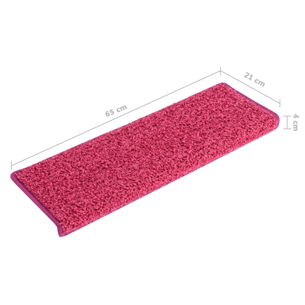 Trapmatten 15 st 65x21x4 cm roze