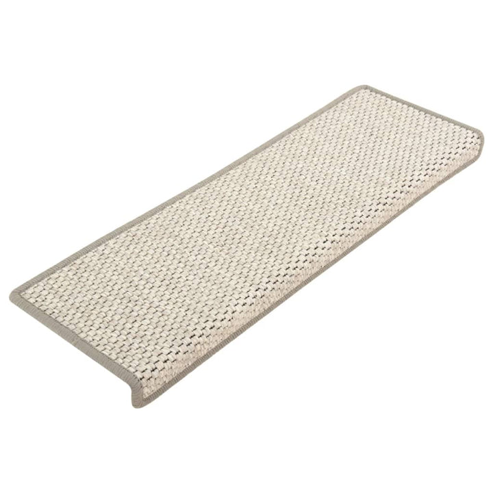 Trapmatten zelfklevend 15 st sisal-look 65x21x4 cm beige