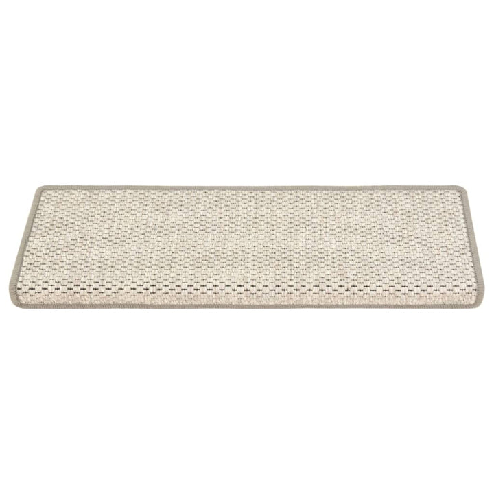 Trapmatten zelfklevend 15 st sisal-look 65x21x4 cm beige