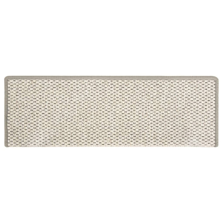 Trapmatten zelfklevend 15 st sisal-look 65x21x4 cm beige