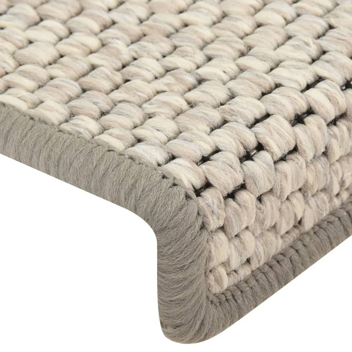 Trapmatten zelfklevend 15 st sisal-look 65x21x4 cm beige