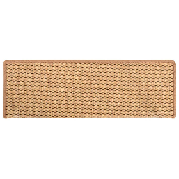 Trapmatten zelfklevende 15 st sisal-look 65x21x4 cm oranje