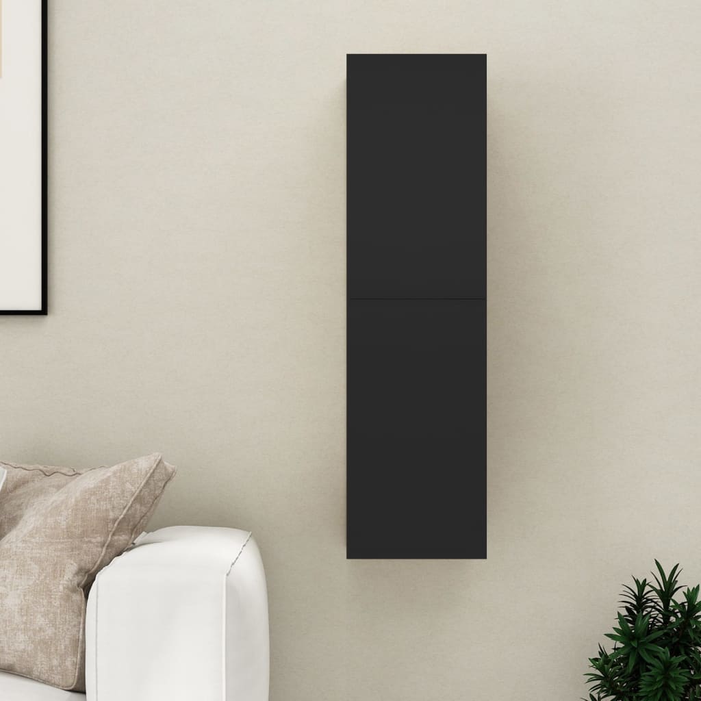 Tv-meubel 30,5x30x110 cm bewerkt hout zwart