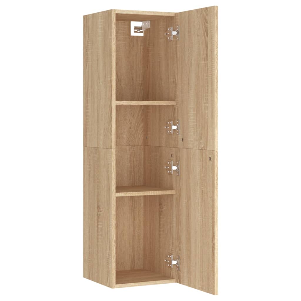 Tv-meubel 30,5x30x110 cm bewerkt hout sonoma eikenkleurig